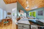 Kitchen view of living area